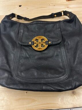 Tory Burch Amanda Flat Hobo / 
 Shoulder Bag with Gold Accent